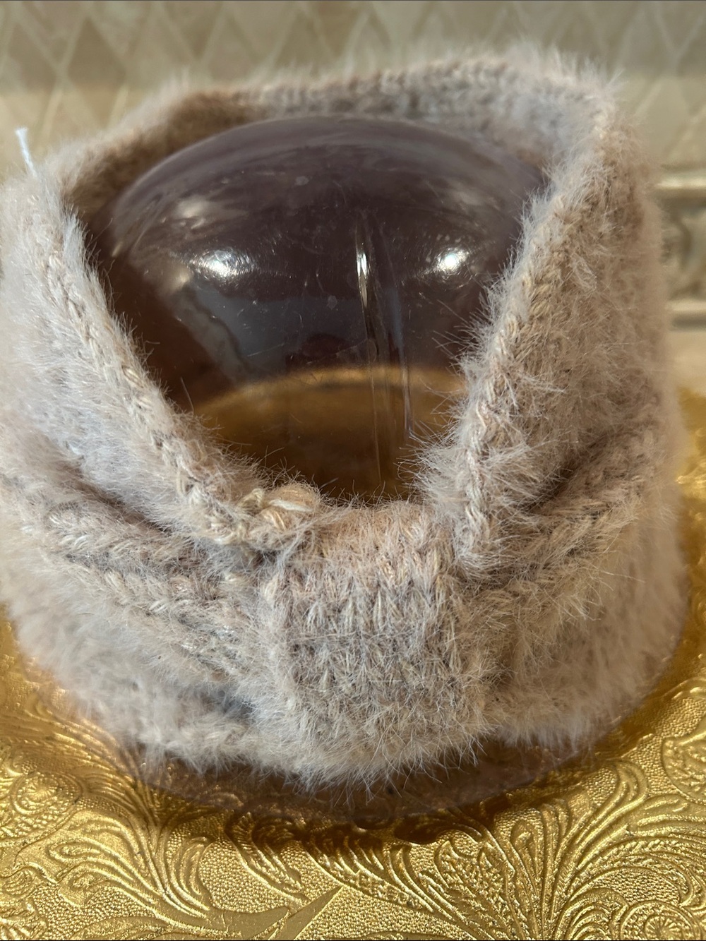 NWT Cozy Fuzzy Headband in Light Taupe OS
